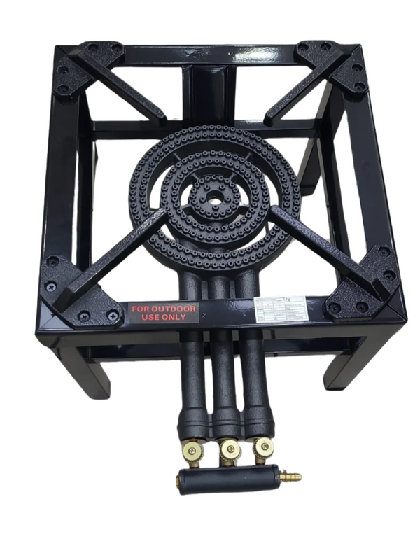 Black 12.2kw Triple Key Heavy Duty Outdoor Catering Commercial LPG Gas burner Cooker