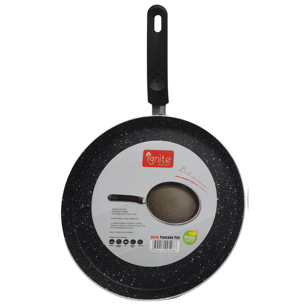 Ignite 26cm Marble Coated Non-Stick Roti Tawa with Induction Bottom | Non-Stick Roti Tawa UK