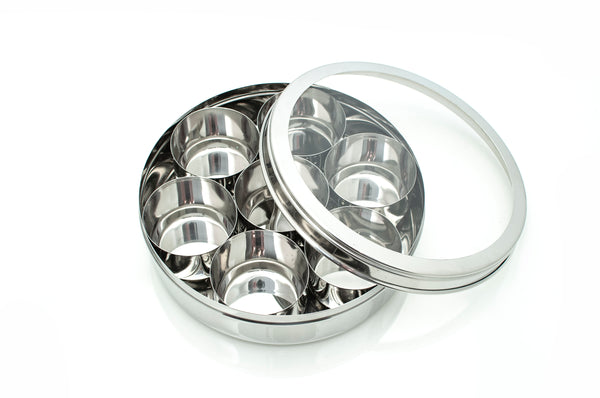 Clear Lid, See Through Masala Dabba Spice Tin