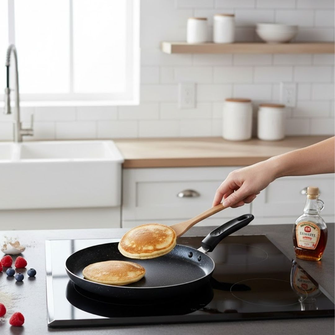 Ignite 26cm Marble Coated Non-Stick Roti Tawa with Induction Bottom | Non-Stick Roti Tawa UK
