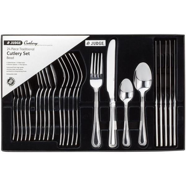 Judge Bead, 24 Piece Cutlery Set, Traditional