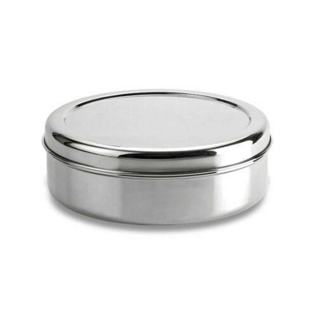 Stainless Steel Cake Storage Tin No.10 (6cm H x 16cm Diameter) Puri dabba High Grade