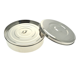 Stainless Steel Spice Tin (Masala Dabba) with SS Lid & Cover Size 14