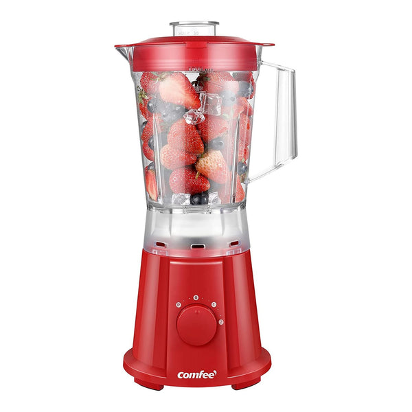 COMFEE' Blender Smoothie Maker, 1.5 Litre Blender Mixer Food Processor, 600W Red - The Cookware Company