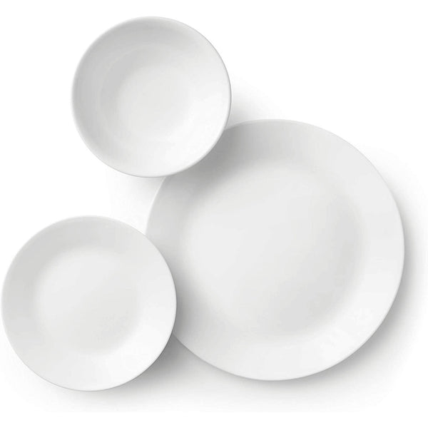 Corelle 18-Piece Dinner Set, Winter Frost White - The Cookware Company
