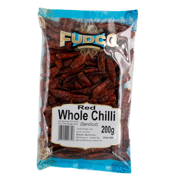 Fudco Red Whole Chilli Dandicut 200g - The Cookware Company