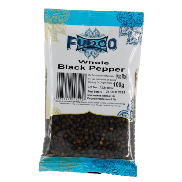 Fudco Whole Black Pepper 100g - The Cookware Company