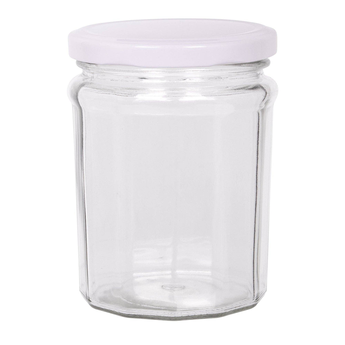 450ml Glass Jam Jar with Lid - By Argon Tableware: Silver Lid