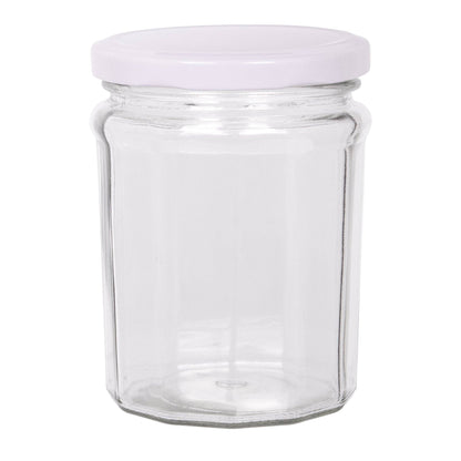 450ml Glass Jam Jar with Lid - By Argon Tableware: Silver Lid