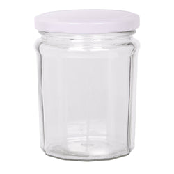 450ml Glass Jam Jar with Lid - By Argon Tableware: Silver Lid