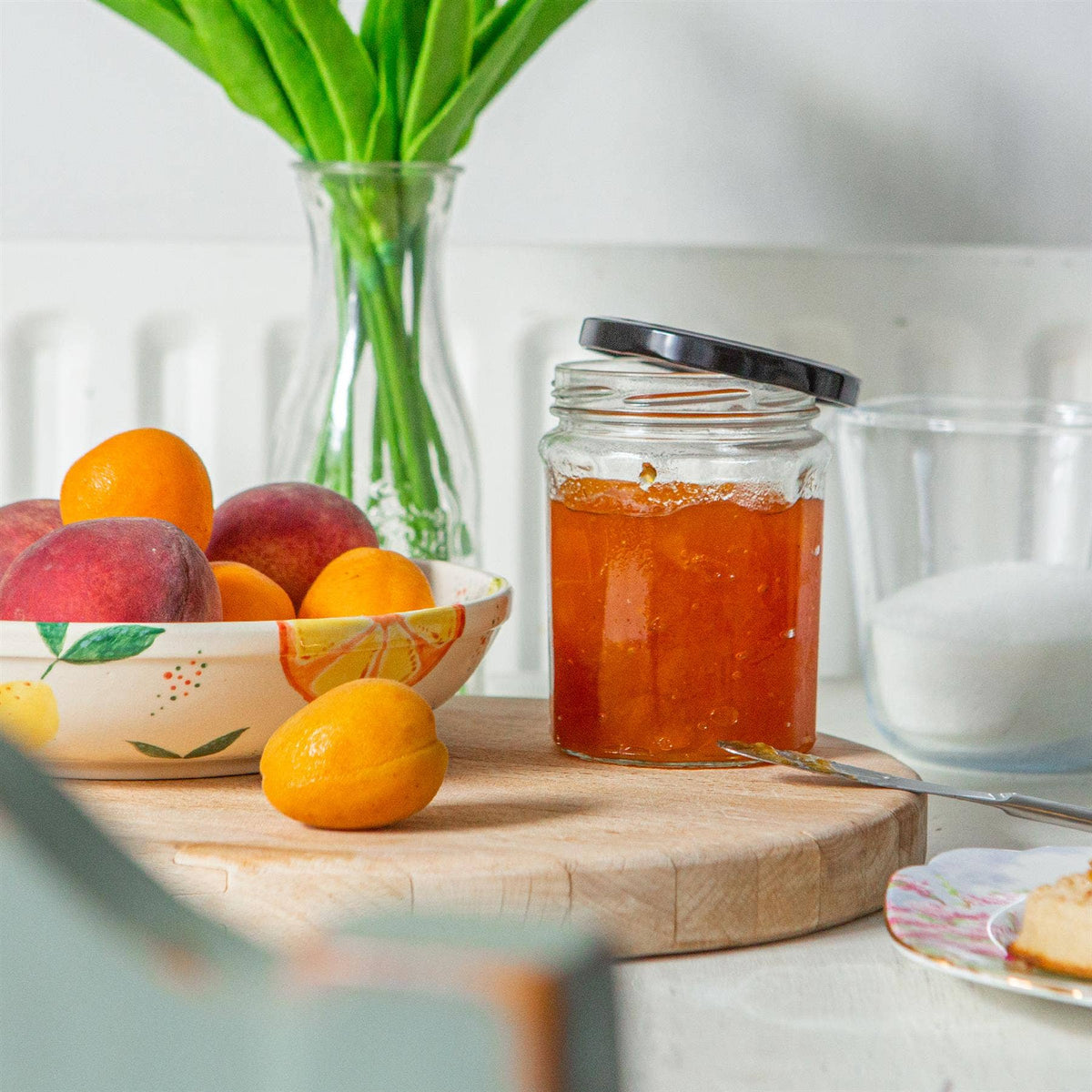 450ml Glass Jam Jar with Lid - By Argon Tableware: Silver Lid