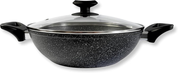 26cm Non Stick Kadai / Wok With Lid & Induction bottom
