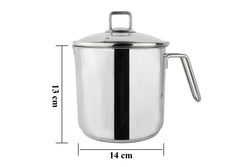 Ignite Stainless Steel Non Stick Boiling Pot | 2L Chai Pan With Strainer Lid