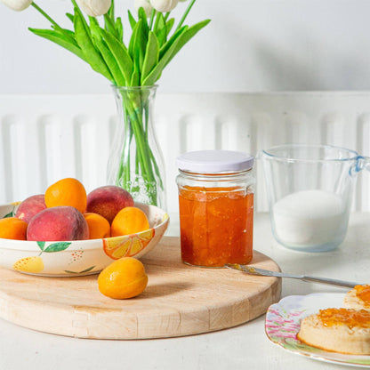 450ml Glass Jam Jar with Lid - By Argon Tableware: Silver Lid