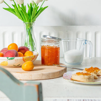 450ml Glass Jam Jar with Lid - By Argon Tableware: Silver Lid