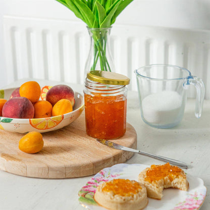 450ml Glass Jam Jar with Lid - By Argon Tableware: Silver Lid