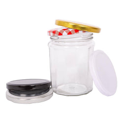 450ml Glass Jam Jar with Lid - By Argon Tableware: Silver Lid