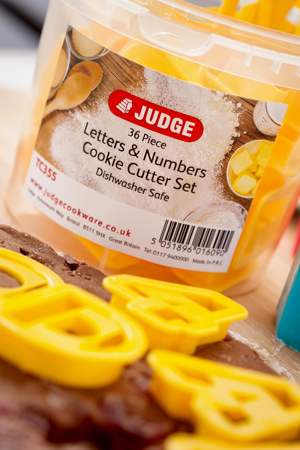Judge 36 Piece Coloured Cookie Cutter, Letters and Numbers