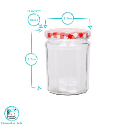 450ml Glass Jam Jar with Lid - By Argon Tableware: Silver Lid