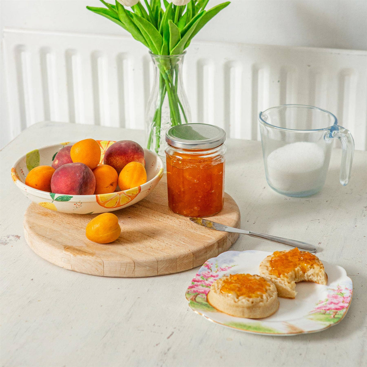 450ml Glass Jam Jar with Lid - By Argon Tableware: Silver Lid