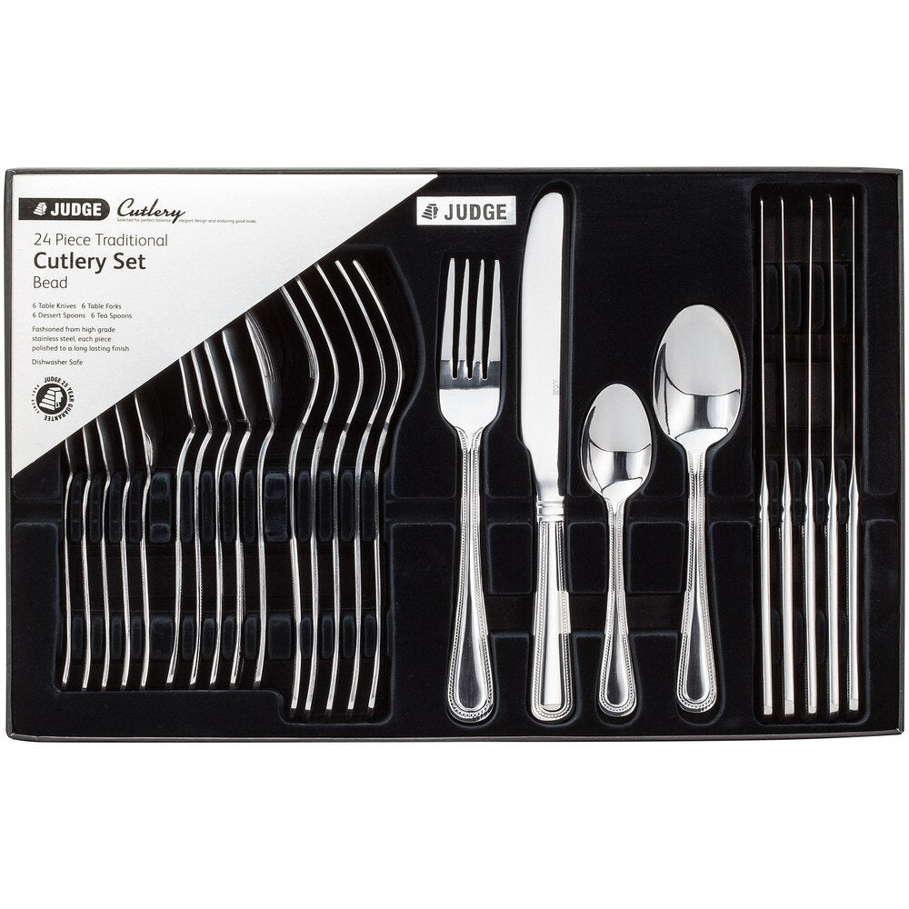 Judge Bead, 24 Piece Cutlery Set, Traditional