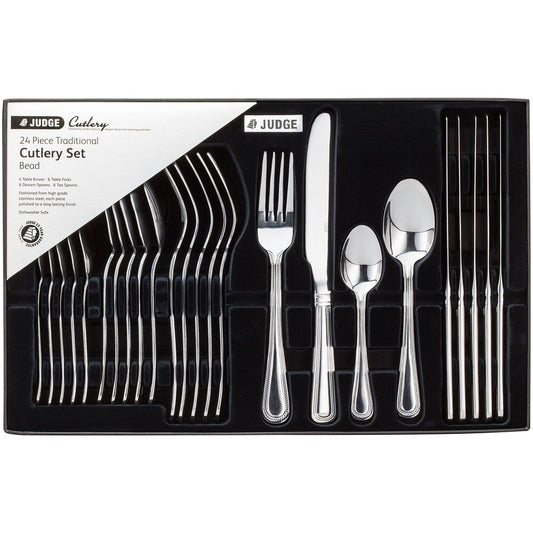 Judge Bead, 24 Piece Cutlery Set, Traditional
