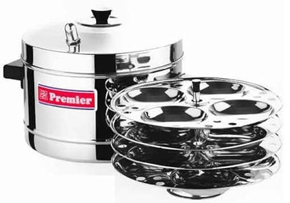 Stainless Steel Idli Maker with 4 Ss Idli Racks by Premier