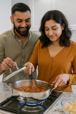 VGO Stainless Steel 20cm Triply Kadai Suitable for Induction