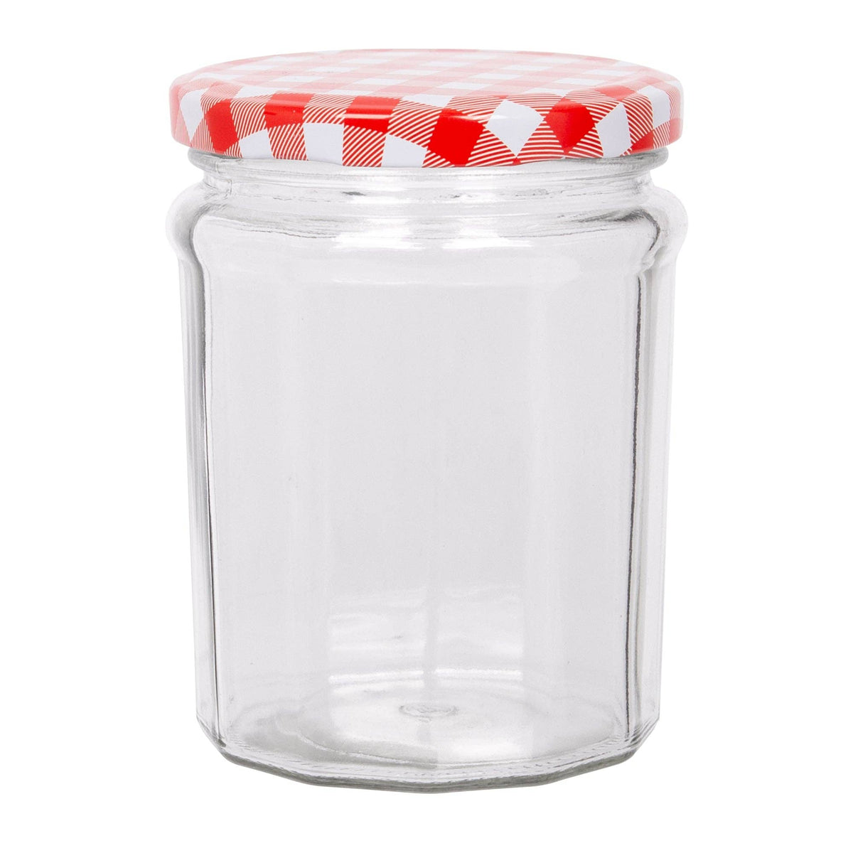 450ml Glass Jam Jar with Lid - By Argon Tableware: Silver Lid