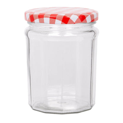 450ml Glass Jam Jar with Lid - By Argon Tableware: Silver Lid