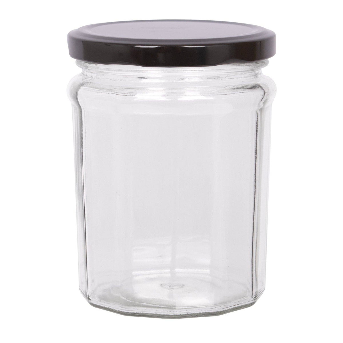 450ml Glass Jam Jar with Lid - By Argon Tableware: Silver Lid