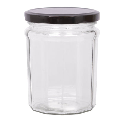 450ml Glass Jam Jar with Lid - By Argon Tableware: Silver Lid
