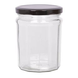 450ml Glass Jam Jar with Lid - By Argon Tableware: Silver Lid