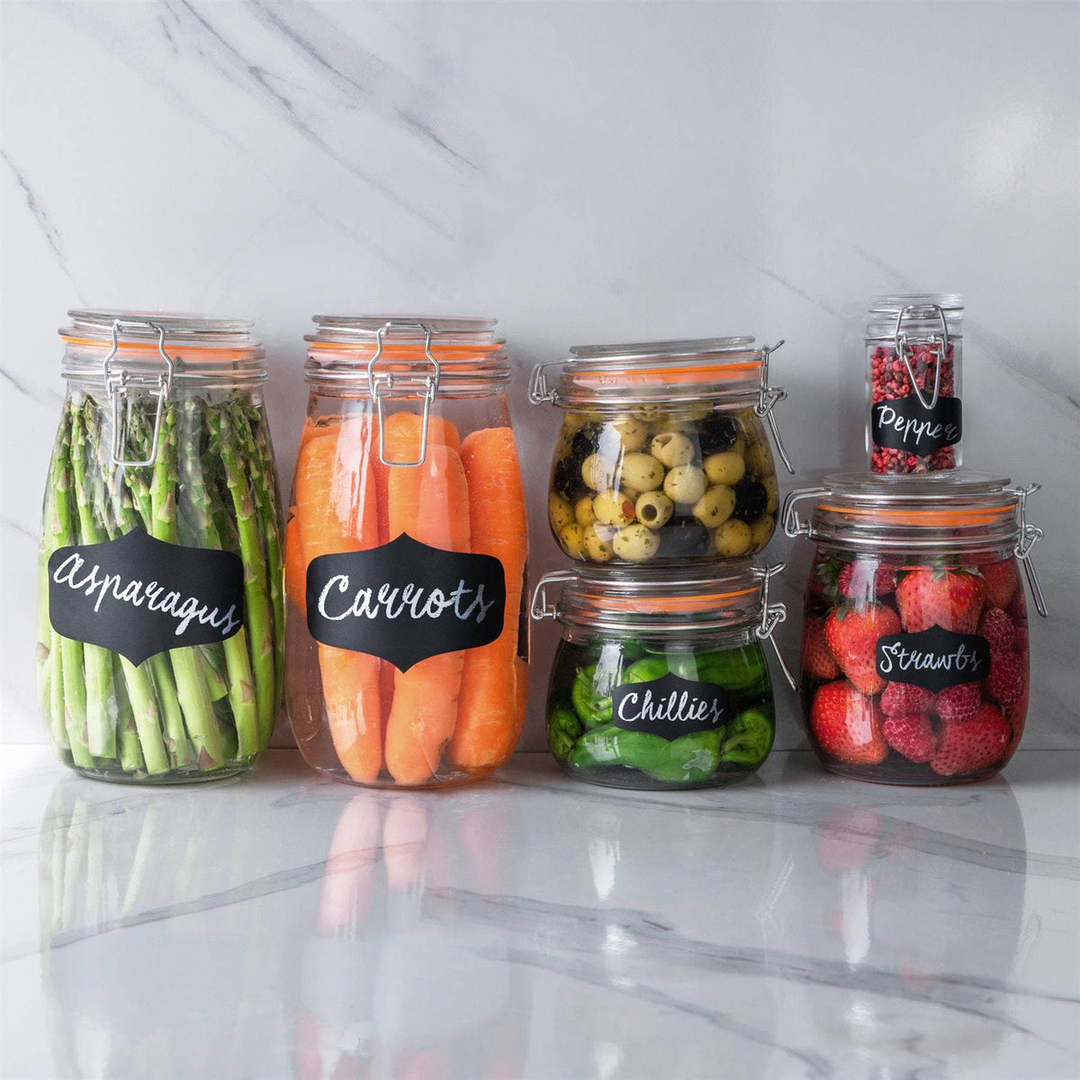 Argon Tableware Glass Storage Jar - 750ml