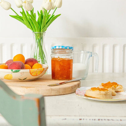 450ml Glass Jam Jar with Lid - By Argon Tableware: Silver Lid