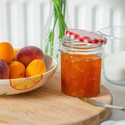 450ml Glass Jam Jar with Lid - By Argon Tableware: Silver Lid