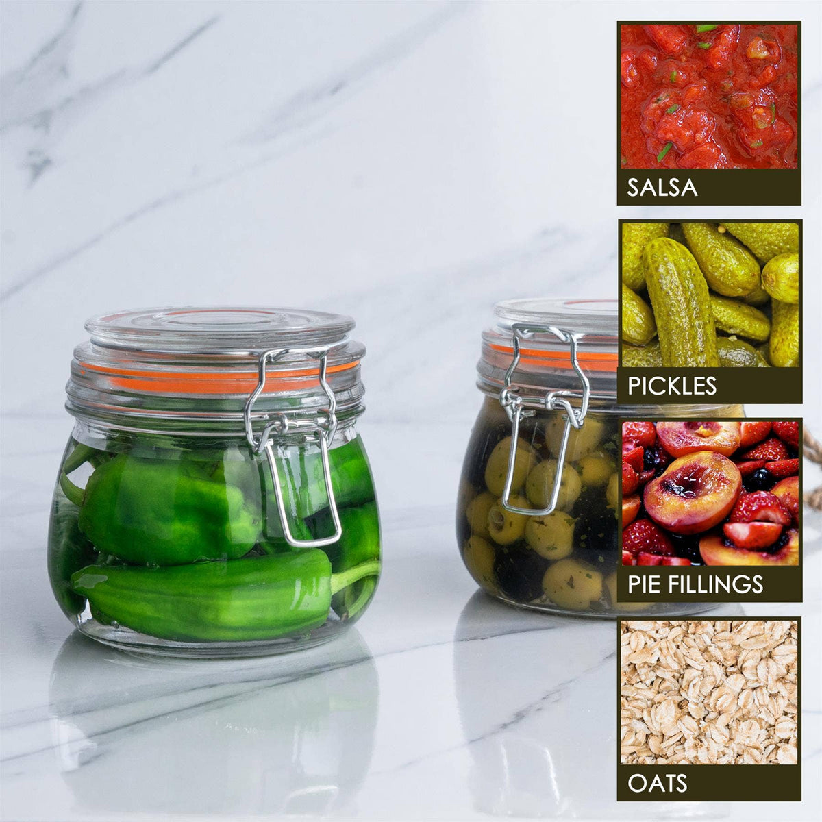 Argon Tableware Glass Storage Jar - 500ml