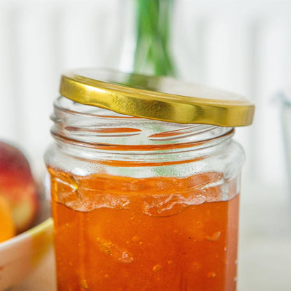 450ml Glass Jam Jar with Lid - By Argon Tableware: Silver Lid