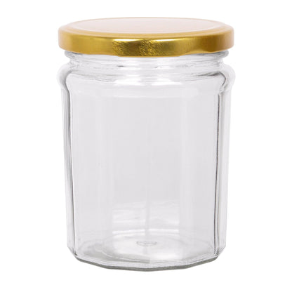 450ml Glass Jam Jar with Lid - By Argon Tableware: Silver Lid