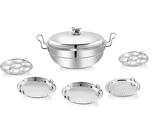 Stainless Steel Multi Kadai, Idli Maker, Dhokla Maker