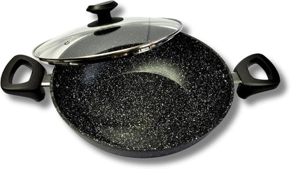 26cm Non Stick Kadai / Wok With Lid & Induction bottom