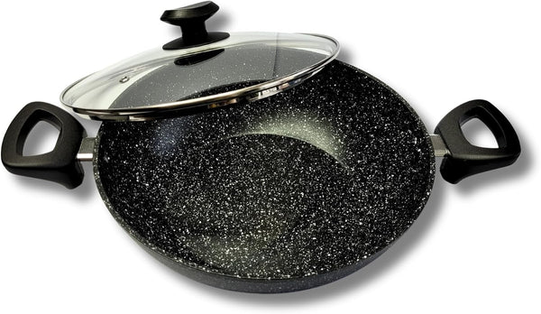 26cm Non Stick Kadai / Wok With Lid & Induction bottom