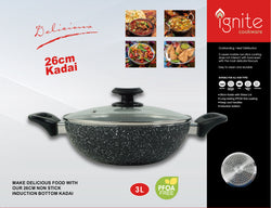 Ignite Cookware 26cm Induction Bottom Wok Kadai