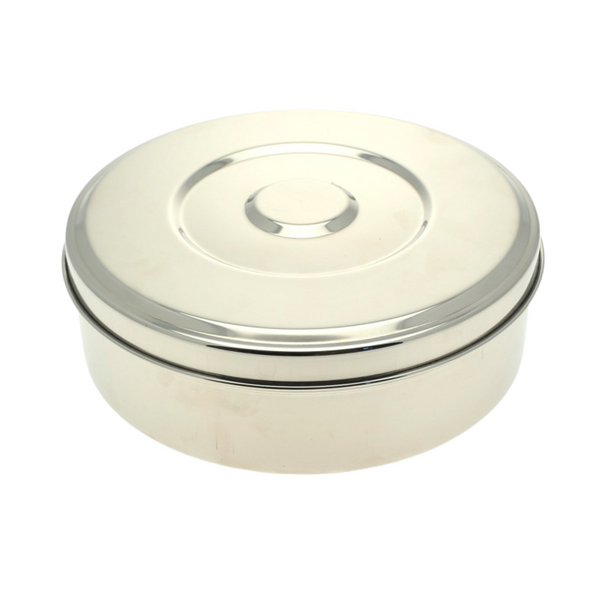 Stainless Steel Spice Tin (Masala Dabba) with SS Lid & Cover Size 14